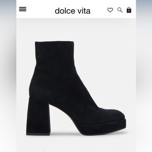 Dolce Vita Ulyses Black Suede Bootie. Size 8.5. Never Worn.
